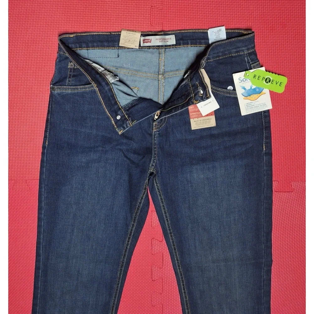 Levi's Performance 511 Slim Denim Dark Blue Jeans Stretch Sz 30x30 20 Reg Men's